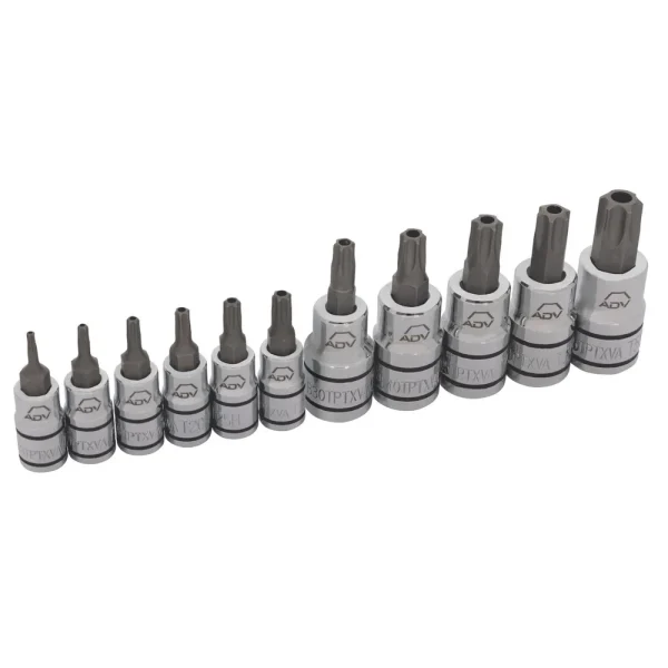 11 PIECE 1/4″ AND 3/8″ DRIVE ADV TAMPER-RESISTANT TORX® BIT SOCKET SET