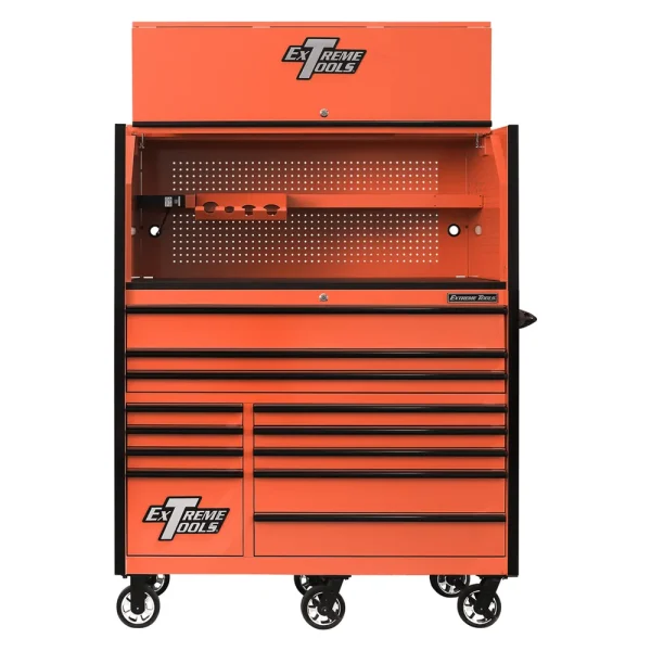Extreme Tools Orange 55″ Hutch/12-Drawer Cabinet Combo (RX5513HROK)