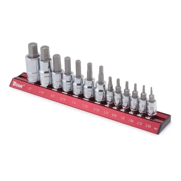 Titan Tools 13 pc. SAE Hex Bit Socket Set (16123)