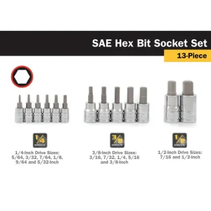 Titan Tools 13 pc. SAE Hex Bit Socket Set (16123) - view 3