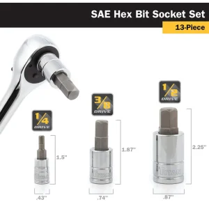 Titan Tools 13 pc. SAE Hex Bit Socket Set (16123) - view 4