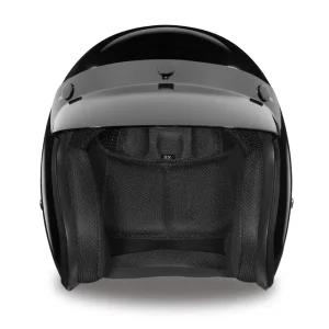 Daytona Helmets 3/4 Open Face Motorcycle Helmet [Hi-Gloss Black] [Xs] (DC1-A-XS) - view 2