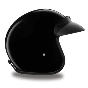 Daytona Helmets 3/4 Open Face Motorcycle Helmet [Hi-Gloss Black] [Xs] (DC1-A-XS) - view 3