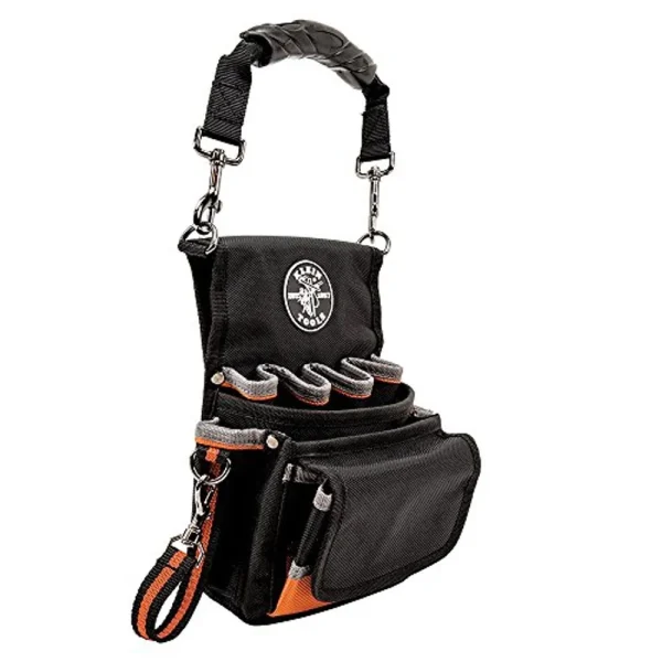 Klein Tools 5242 Tool Pouch, Tradesman Pouch Thong, Reinforced Bottom, 9 Pockets