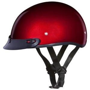 Daytona Helmets D.O.T. Skull Cap- Black Cherry, X-Large (?D1-BC-XL)