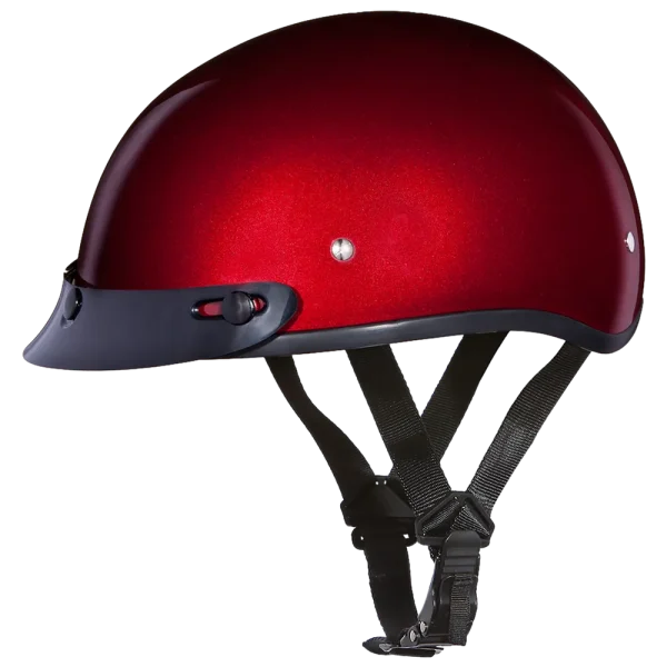 Daytona Helmets D.O.T. Skull Cap- Black Cherry, X-Large (?D1-BC-XL)