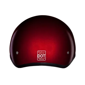 Daytona Helmets D.O.T. Skull Cap- Black Cherry, X-Large (?D1-BC-XL) - view 3