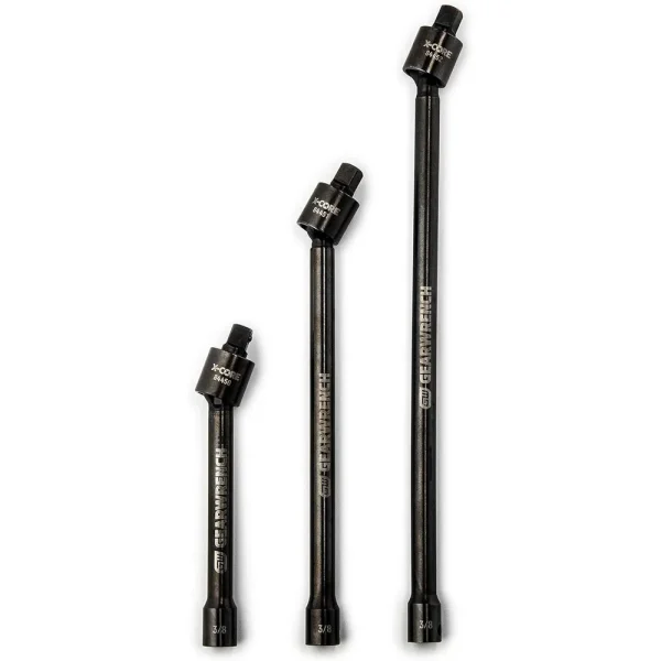 Gearwrench 84453 3/8″ Drive X-Core Pinless Universal Joint Impact Extension Set