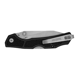 Kershaw 2033 Cargo Folding Knife 3.2″ D2 Stonewashed Clip Point, Black GFN - view 2