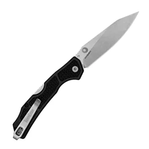 Kershaw 2033 Cargo Folding Knife 3.2″ D2 Stonewashed Clip Point, Black GFN - view 3