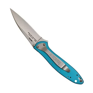 Kershaw 1660TEAL Leek, Teal Pocket Knife; 3 Bead-Blasted H-Performance Sandvik - view 3