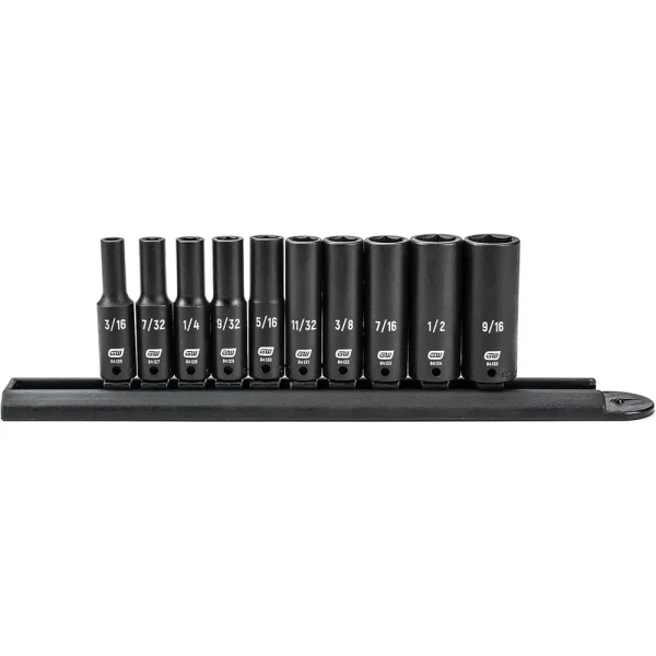 Gearwrench 84908 Impact Socket St 10 piece 1/4″ Drive SAE Deep