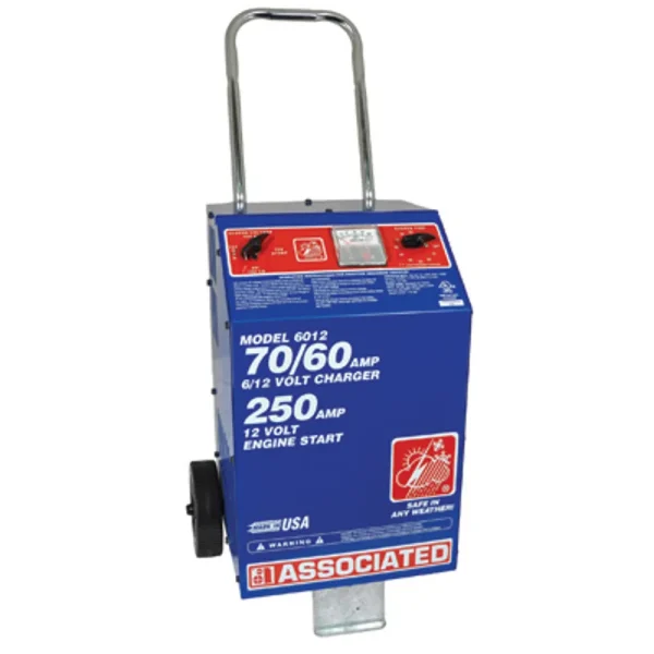Associated 6012 Battery Charger, 6/12 Volt, 70/60 Amp Charge, 250 Amp Crank Assist (6012)