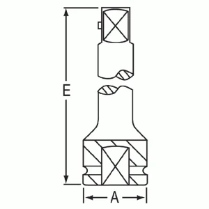 Grey Pneumatic 1/2″ Dr. x 36″ Extension w/ Locking Pin Socket (2279EL) - view 2