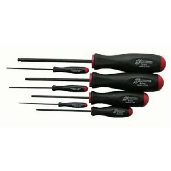 Bondhus 10687 Set 7 Ball End Screwdrivers, ProGuard Finish 1.27-5mm – USA Made