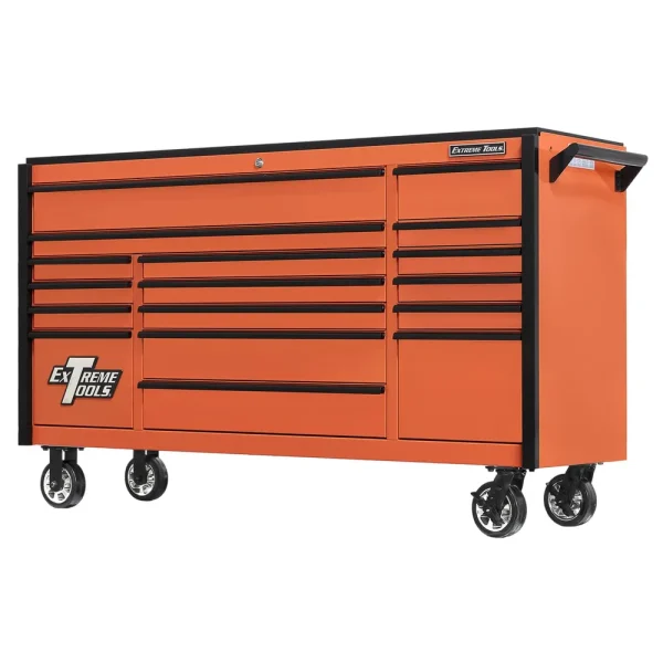Extreme Tools Orange 72” 17-Drawer Roller Cabinet (DX722117RCORBK)