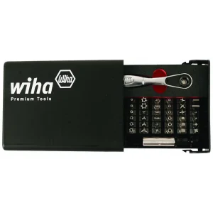 Wiha Security Bits Collector with 1/4″ Ratchet 39-Piece Set (71988)