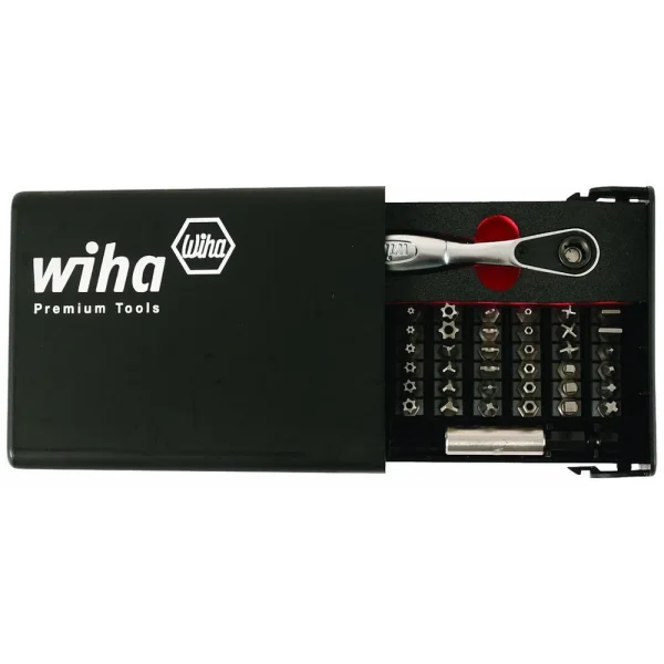 Wiha Security Bits Collector with 1/4″ Ratchet 39-Piece Set (71988)