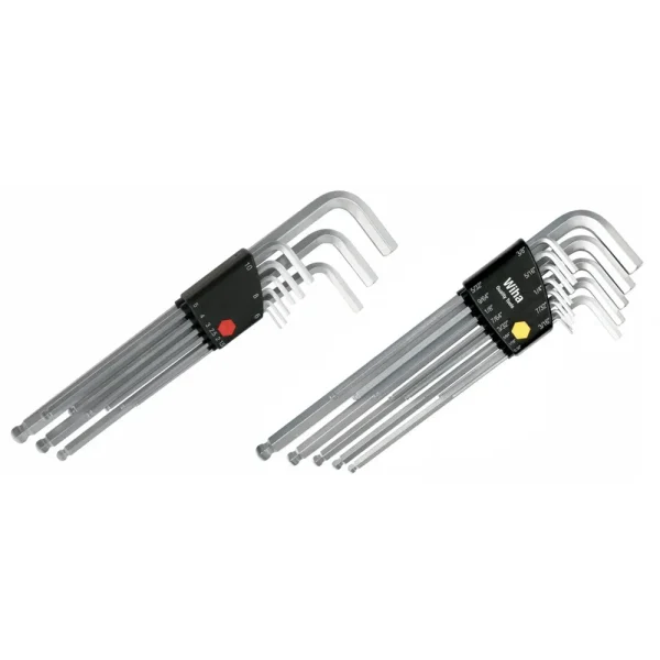 Wiha Ball End Hex L-Key Set Chrome Inch/Metric 22 Piece Set (66993)