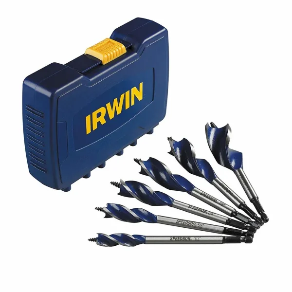 Irwin 3041006 SPEEDBOR Max Speed Auger Wood Drill Bit Set, 6-Piece