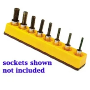 Mechanics Time Saver 383 3/8 in. Drive Universal Magnetic Yellow Socket Holder 10-19mm