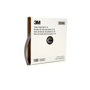 3M 1″ x 50 Yard 180+Grit Utility Cloth Roll 211K (05006)