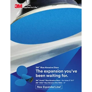 3M 6″ 400+Grit No Hole Hookit Blue Abrasive Disc (36248) - view 2