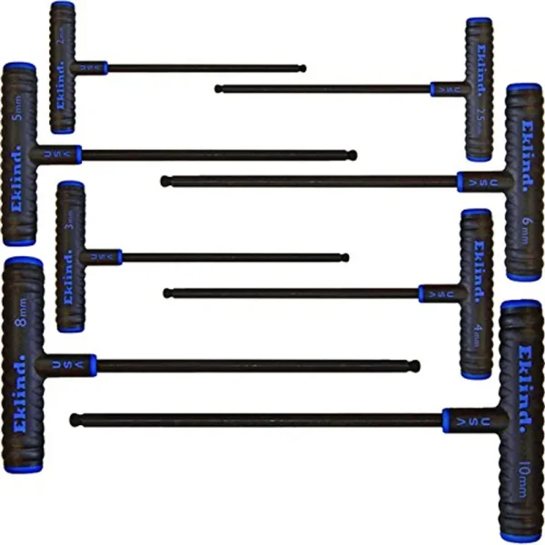 Eklind 64808 8-Piece 9″ Metric Power-T Ball End Hex Key Set