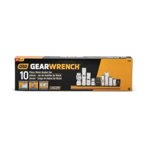 Gearwrench 80319 10 Piece 1/4″ and 3/8″ Drive 6 Point 10MM Socket Set - view 2