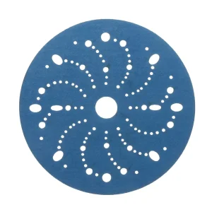 3M 6″ 500+Grit Multi-Hole Hookit Blue Abrasive Disc (36182) - view 2
