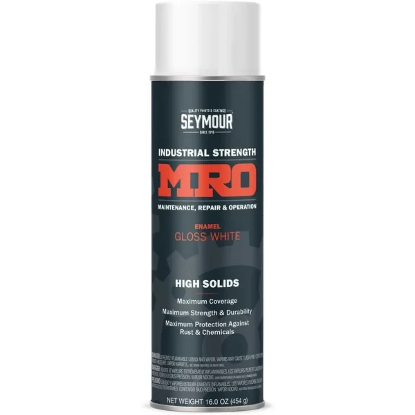 Seymour Paints 620-1413 Industrial MRO High Solids Spray Paint, Gloss White