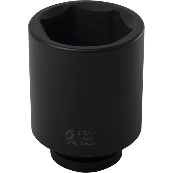 Sunex 1″ Drive Deep 6 Point Impact Socket – 2-9/16″ (582D)