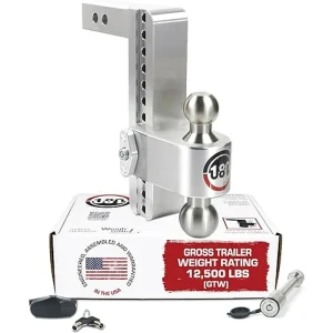 Weigh Safe Turnover Ball 10″ Drop Hitch w/ 2.5″ Shank (WSFLTB10-2.5-KA)