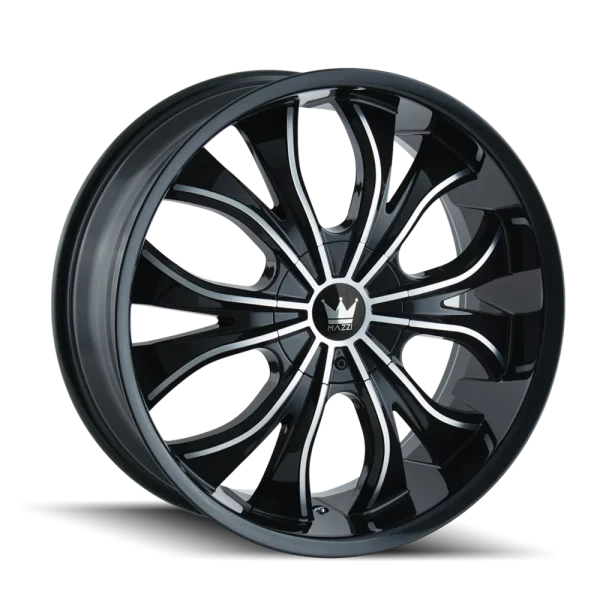 Mazzi Hustler 342 Gloss Black Machined Wheels