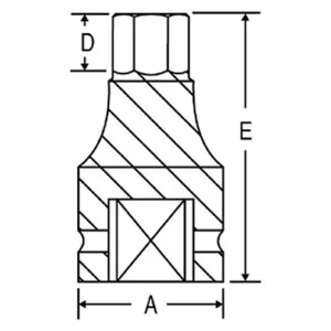 Grey Pneumatic 3/4″ Drive 1-3/16″ Hex Impact Bit Socket (3938F) - view 2