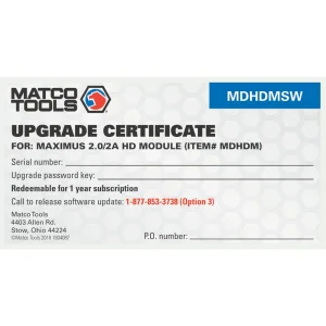 SOFTWARE UPDATE FOR MDHDM LINKED TO MDMAX2