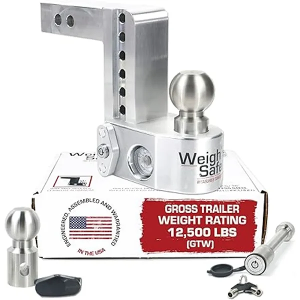 Weigh Safe 6″ Drop Hitch with 2 Shank Keyed Alike (WSFWS6-2-KA)