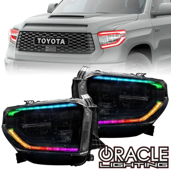 Oracle Lighting 2018-2021 Toyota Tundra Dynamic ColorSHIFT® Headlight DRL Upgrade Kit (1461-332)