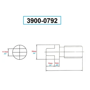 VERTEX M16 X 2.0 TANG SCREW FOR MT4 DRAW BAR (3900-0792) - view 2