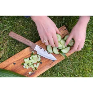nCamp Food Prep Knife with Damascus Blade and Walnut Handle (NCMP-NAC01CKUS) - view 2
