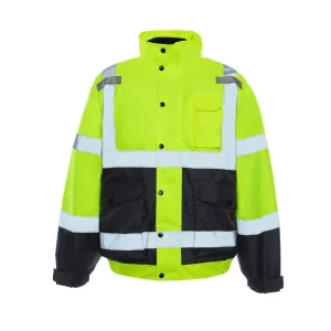 Utility Pro HiVis Bomber Jacket with Removable Fleece & Teflon Fabric Protector
