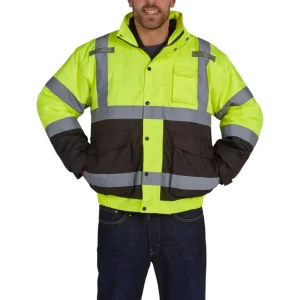 Utility Pro HiVis Bomber Jacket with Removable Fleece & Teflon Fabric Protector - view 2
