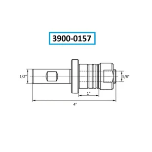 HHIP 5/8 ARBOR X 1/2″ STRAIGHT SHANK STUB MILL ARBOR (3900-0157) - view 2
