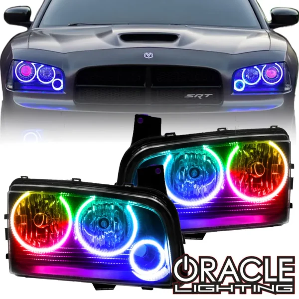 Oracle Lighting 2005-2010 Dodge Charger LED Headlight Halo Kit (2233-001, 2233-002, 2233-007, 2233-330, 2233-333, 223...