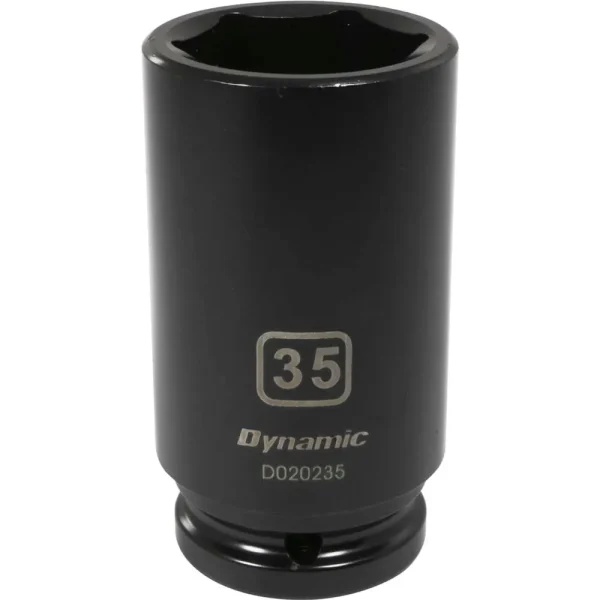 Dynamic Tools 3/4″ Drive 6 Point Metric, 35mm Deep Length, Impact Socket (D020235)