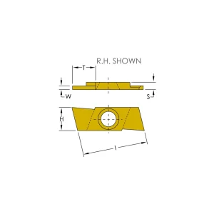 HHIP GIE-7-SG-1.3 (.051″) RIGHT HAND GROOVING & CUT-OFF C6 PV INSERT (6061-0305) - view 3