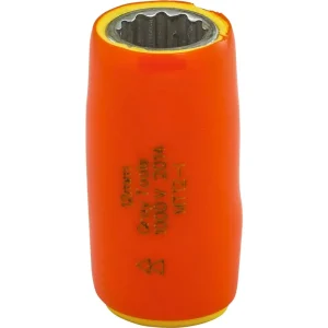 Gray Tools 12mm X 3/8″ Drive, 12 Point Standard Length Socket, 1000V Insulated (MT12-I)