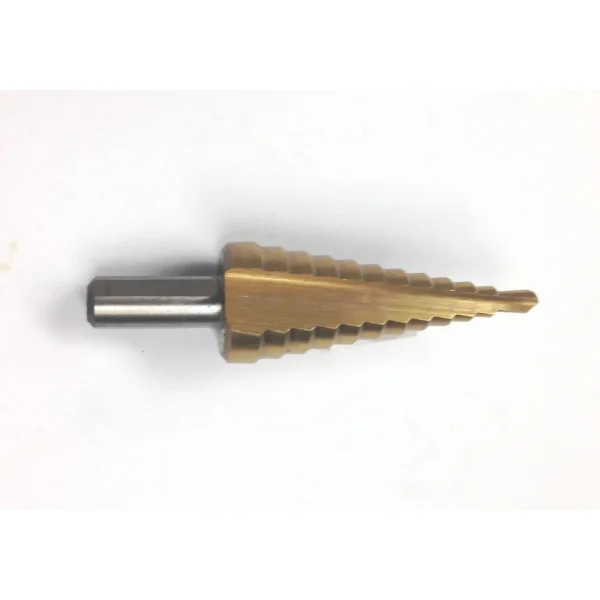 HHIP 3/16-7/8″ TiN COATED HIGH SPEED STEEL STEP DRILL WITH 12 STEPS (5000-0016)