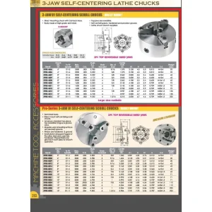GATOR 6″ 3-JAW D1-3 SELF-CENTERING SCOLL LATHE CHUCK (3900-8008) - view 3