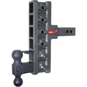Gen-Y Hitch MEGA-DUTY 2″ Offset Shank 5″ Rise, 7.5″ Drop 1.5K TW 10K Hitch & GH-031 Dual-Ball & GH-032 Pintle Lock (G...